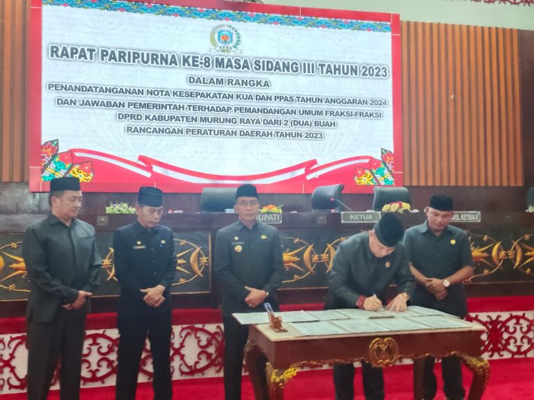 DPRD dan Pemkab Mura teken Nota Kesepakatan KUA PPAS APBD 2024