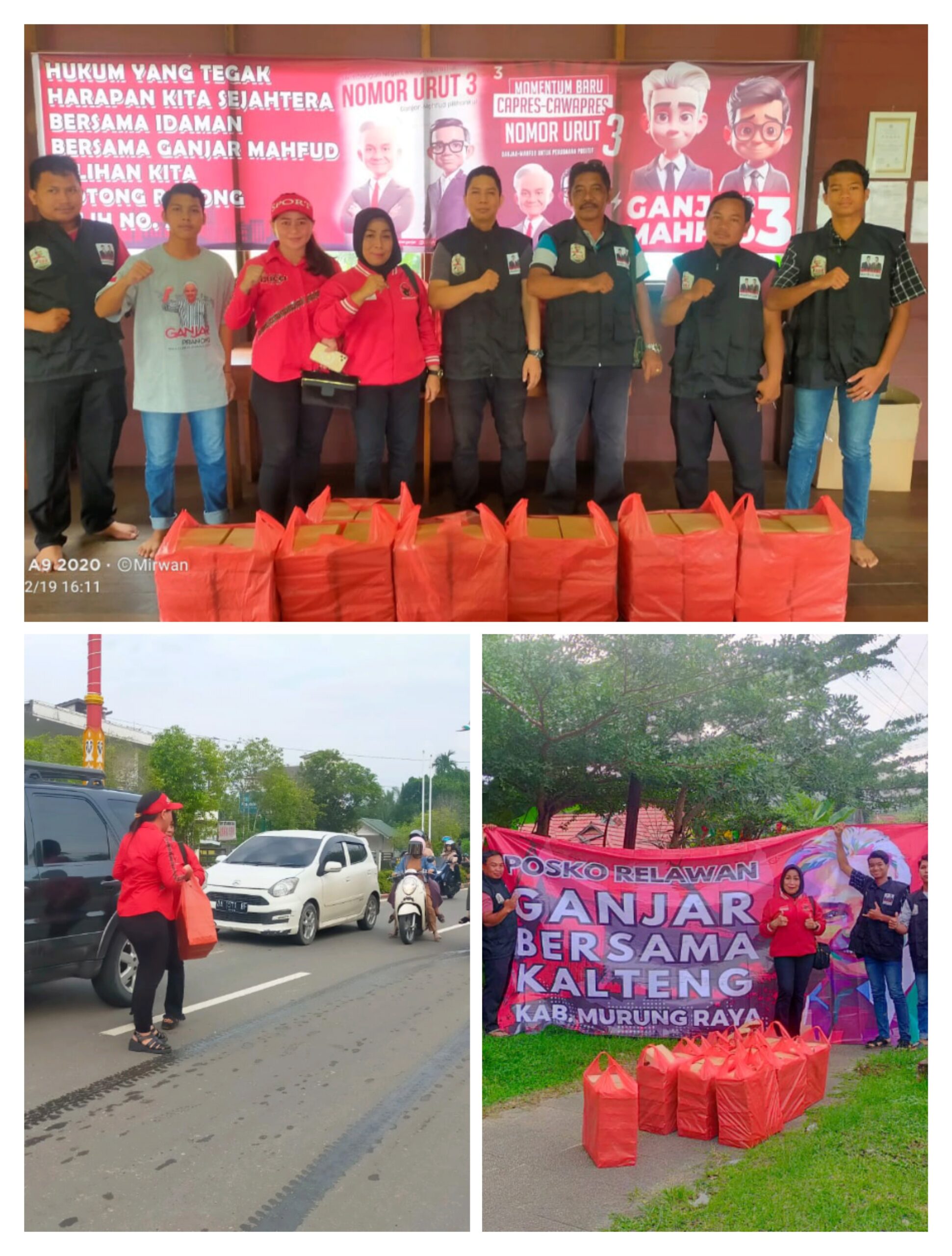 Ratusan Pengguna Jalan Murung Raya Terima Sembako