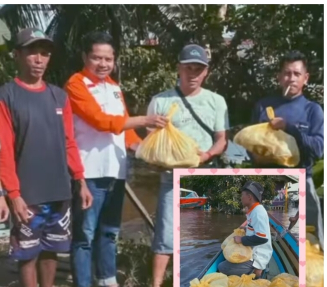 Dewan Mura Bagi Bansos Kepada Warga Yang Terkena Banjir